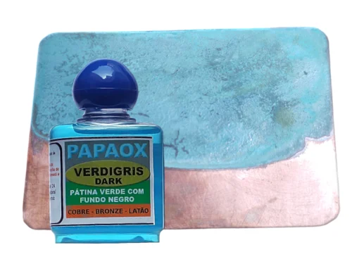 Papaox Verdigris com fundo escuro para Cobre Bronze Latão