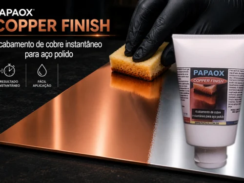 PAPAOX COPPER FINISH - acabamento de cobre instantâneo para aço polido