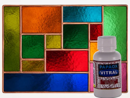PAPAOX VITRAL - Pátina Cobre para Solda Estanhada 100ml