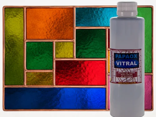 PAPAOX VITRAL - Pátina Cobre para Solda Estanhada 200ml